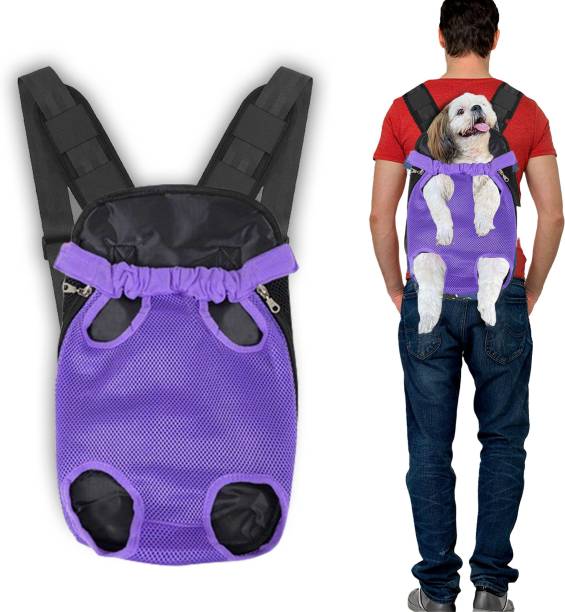 GLAZU Pet Kangaroo Bag, Pet Carrier Bag Purple Mesh Backpack Pet Carrier