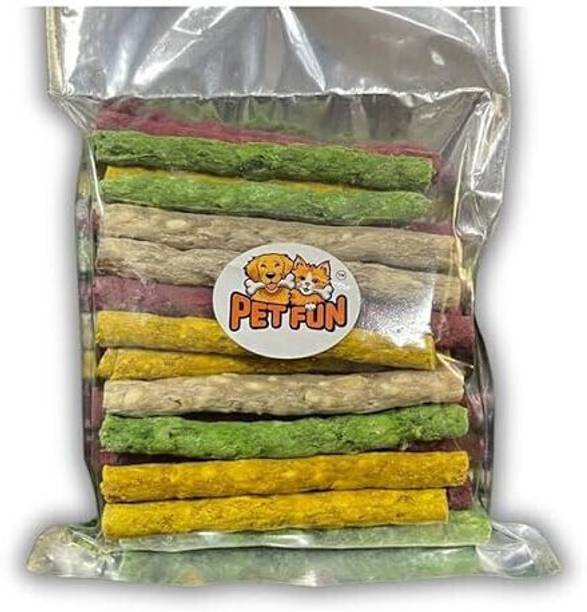 Petfun Rawhide Munchy Sticks for Dogs | Protein-Rich Dog Chews Treats for All Br