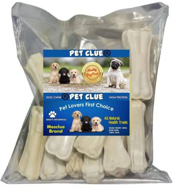 Pet Clue Dog Pet Food 3 Inch Pack of 12 Calcium Treat Bone & Twisted Chicken Dog Chew Chicken Dog Chew