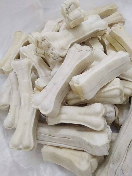 Petfun 6 Inches Rawhide Pressed Flavor Dog Calcium Treat Bones for Puppy Chicken