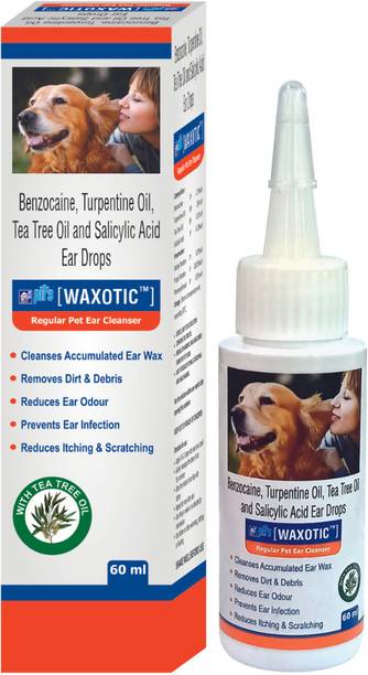 Pil Waxotic Ear Cleaner for Dogs & All Pets | Relieves Itchy Ear, Treats Ear Mites 60 ml Pet Ear Cleanser