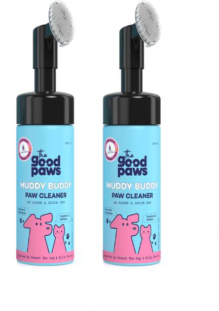 The Good Paws Muddy Buddy Paw Cleaner | No Rinse Foaming Cleanser | Lick Safe | Allergen Free 300 ml Pet Coat Cleanser