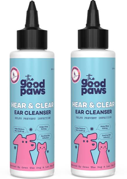 The Good Paws Hear & Clear Ear Cleanser | Prevents Infections, Itching | Reduces Wax Buildup | 200 ml Pet Ear Cleanser