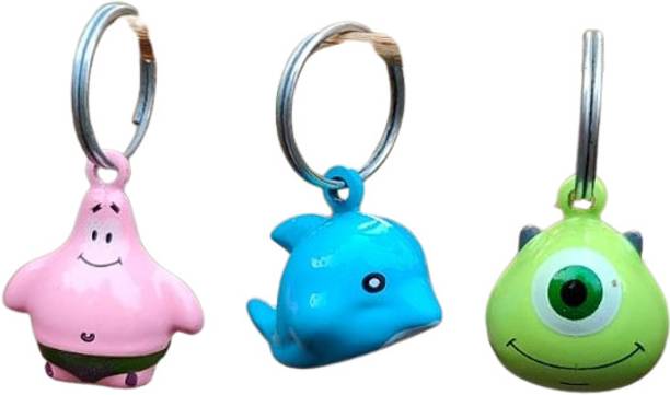 BRAINY PETS Stylish PINK STAR FISH, GREEN MONSTER, BABY SHARK PARTY Collar Bell for Pet Bell Dog & Cat Collar Charm