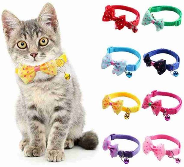 DRK Shop Mart 1+1 Free Cat collar with bell,Kitten soft adjustable collar ( Best 2 pcs collar) Bell Cat Collar Charm