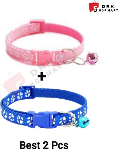 DRK Shop Mart 2 Pcs Breakaway Bowtie Cat Collar with Bell Kitten Collars For Small and Medium Bell Dog & Cat Collar Charm
