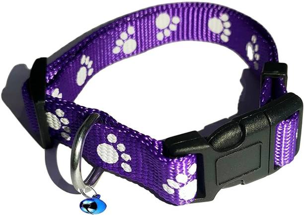 Sip Nylon Paw Print 10MM Collar Set for Puppies small Dog & Cat Collar & Leash