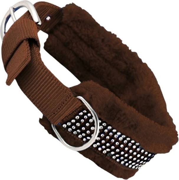 ALCAZAR Dog Neck Belt Comfy Soft Fur Padded Collar (S, Recommended for 5-13KG Pe