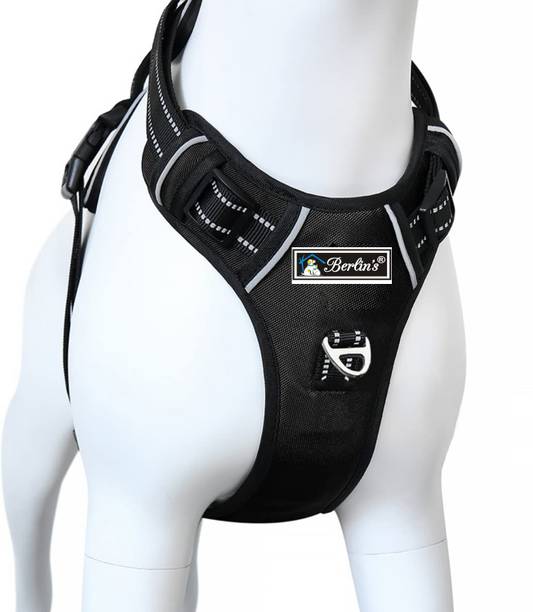 Berlin's Doublle Boddy Dog Harness Belt Night Reflective Oxford 4 Adjustable Buckles Dog Buckle Harness