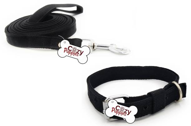 Cozy Puppies Small Breeds Dog Collar & Leash Neck Girth = 27-37 cm , Width = 0.5 inch ) Dog & Cat Collar & Leash