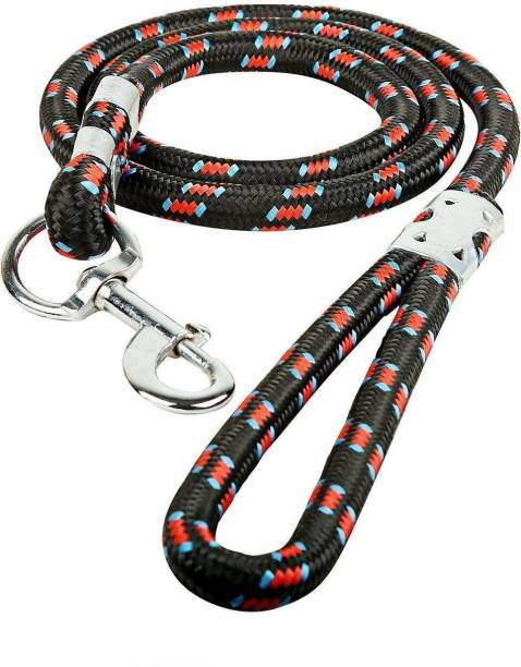 Quickato Black Round Designer Dog Belt/Leash Belt for All Breed Dogs Under 50kg Dog Leash Dog Leash