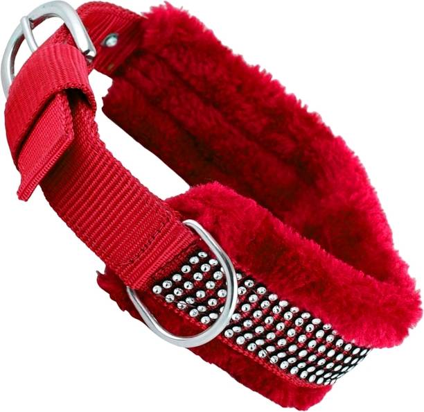ALCAZAR Dog Neck Belt Comfy Soft Fur Padded Collar (L, Recommended for 24-35KG Pet) Dog Everyday Collar