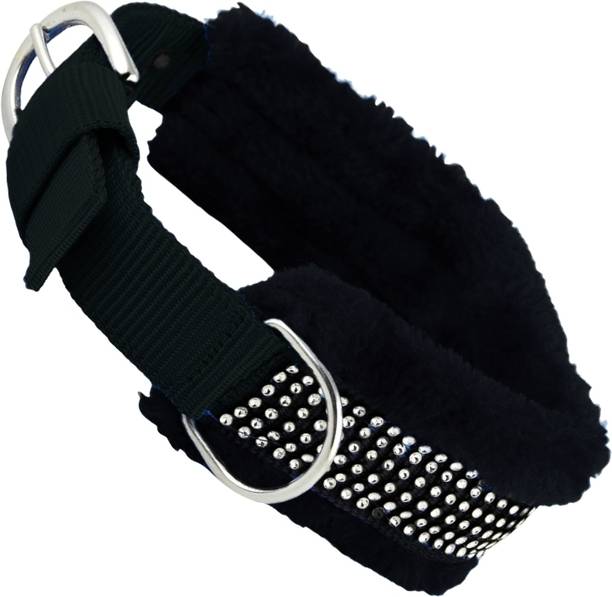 ALCAZAR Dog Neck Belt Comfy Soft Fur Padded Collar (L, Recommended for 24-35KG P