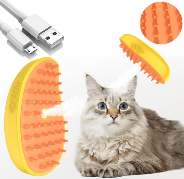 SERPLEX Cat Steam Brush 3 in 1 Self Cleaning Steamy Pet Brush for Cats and Dogs Hair Electronic Comb for  Dog & Cat