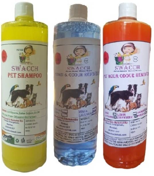 swacch Shampoo(Lemon)+Deodorizer(Lavender)+Stain Remover(Orange) (pack of 3) Pet Conditioner