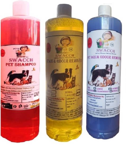 swacch Shampoo(Strawberry)+Deodorizer(Lemon)+Stain Remover(Lavender) (pack of 3) Pet Conditioner