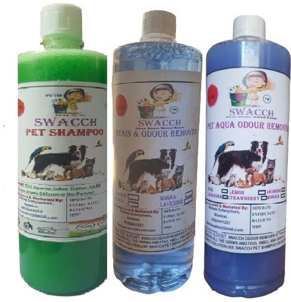 swacch Shampoo(Neem Alovera)+Deodorizer(Lavender)+Stain Remover(Lavender) (Pack of 3) Pet Conditioner