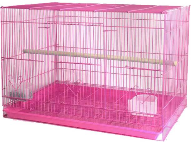 Animaux 15 Inch (1.25 Feet ) Small Pink Bird, Hamster, Rabbit Cage Hard Crate Pet Crate