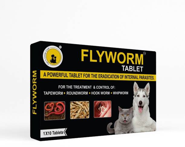 Tail & Collar Club FLYWORM Herbal (Pack 0f 10 Tablets) Pet Dewormer