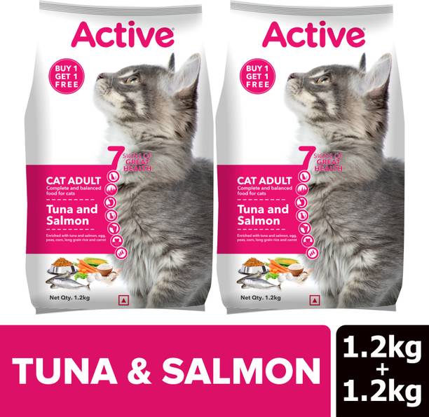 एक्टिव Cat Tuna and 2.4 kg भोजन