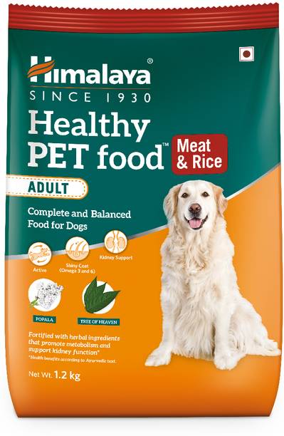 HIMALAYA Healthy Adult Dry Dog Food I Supports Skin Health, Digestion, Immunity Meat 1.2 kg Dry Adult Dog Food