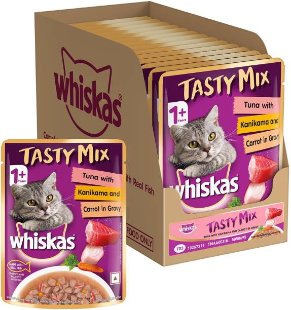 Whiskas Tasty Mix Tuna 0.98 kg (14x0.07 kg) Wet Adult Cat Food