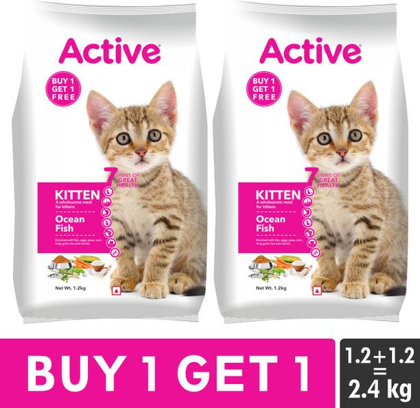 Active (Buy 1 Get 1 Free) Kitten Ocean Fish 2.4 Kg Dry Young Cat Food