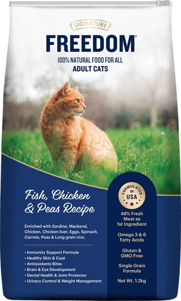 Signature Freedom Chicken &peas Fish 1.2 kg Dry Adult Cat Food
