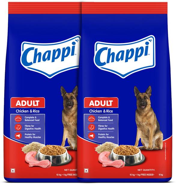 Chappi Complete and Balanced Chicken, Rice 22 kg (2x11 kg) Dry Adult Dog Food