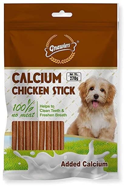Gnawlers Dog Calcium Chicken Sticks with Whey Protein, Pack of 3 Sold by DogsNCats Chicken 0.81 kg (3x0.27 kg) Dry Adult, Senior, Young Dog Food
