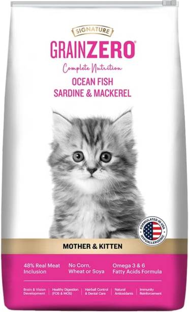 Signature Signature Grainzero mother and kitten Chicken, Fish 3 kg Dry Young, New Born, Adult Cat Food