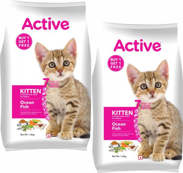 Active (Buy 1 Get 1 Free) Kitten Ocean Fish 1.2 kg Dry Young Cat Food