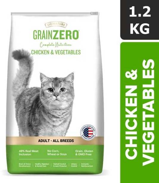 Signature Chicken & Vegetable Chicken, Vegetable 1.2 kg Dry Adult Cat Food