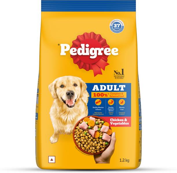 PEDIGREE 100% Nutrition Chicken, Vegetable 1.2 kg Dry Adult Dog Food