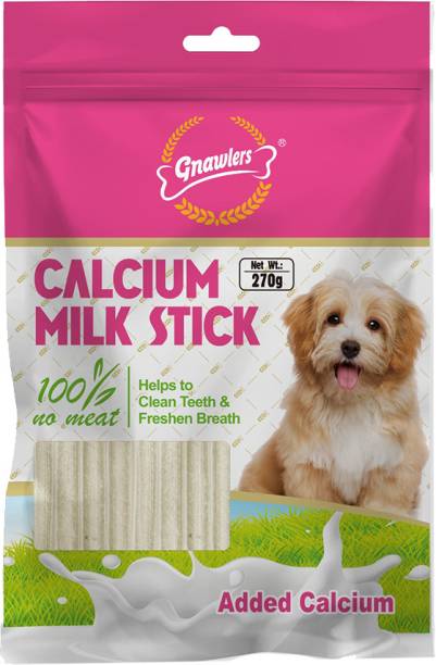 Gnawlers Dog Calcium Milk Sticks with Whey Protein, Pack of 3 Sold by DogsNCats Milk 0.81 kg (3x0.27 kg) Dry Adult, Senior, Young Dog Food