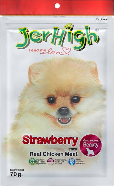 jerhigh Strawberry Stick Young Adult Dog Treats, 70g (Pack of 6) Strawberry 0.42 kg (6x0.07 kg) Dry Adult, Senior, Young Dog Food