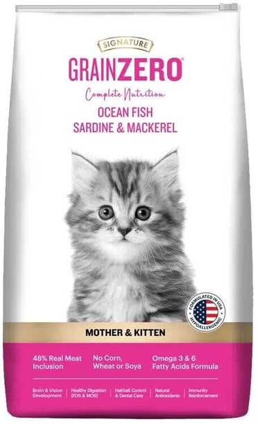 Signature Grainzero ocean fish mother and kitten Mackeral 3 kg Dry Young Cat Food