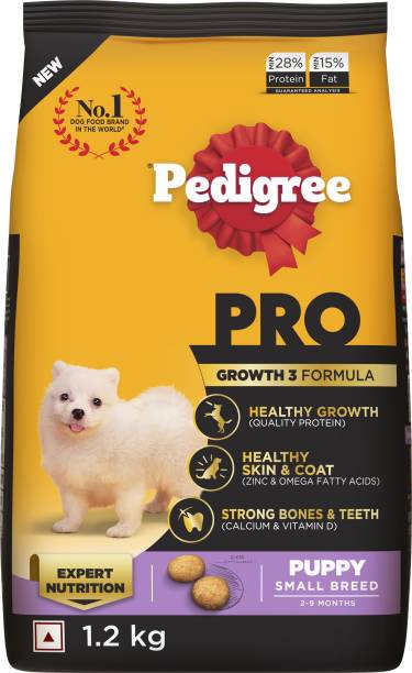 PEDIGREE PRO Puppy Small Breed, (2-9 Months), 1.2 kg Dry Young, New Born Dog Food