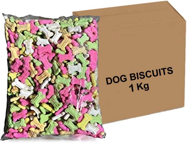 Unik Oven Baked Mix Fruits Puppy Dog Biscuits_Assorted Biscuits For Dogs, Fruit 1 kg Dry New Born, Young, Adult, Senior Dog Food