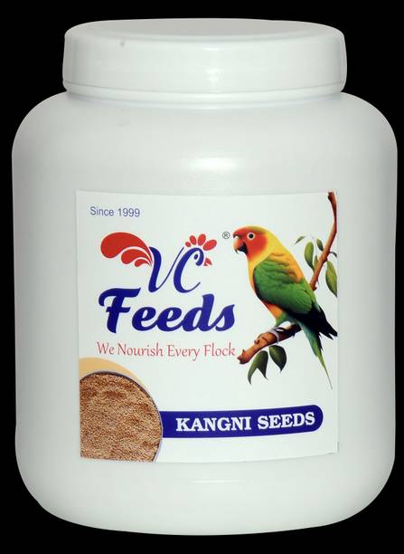 VC Feeds |Kangni seeds| Ideal for Parrots, Cockateil, Budgies, Love Birds, Sparrows Etc., 0.9 kg Dry New Born, Young, Senior, Adult Bird Food