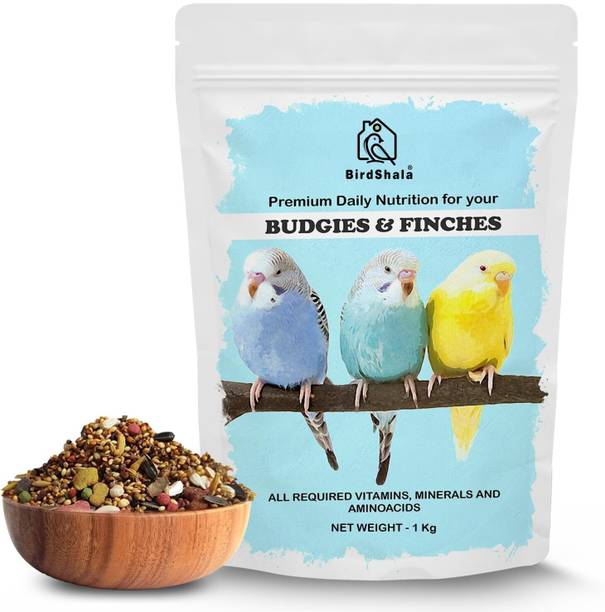 TREAT FOR LOYALTY Bird Food for Budgies & Finches 1 Kg. | Premium Seed Blend of Grains 1 kg Dry Adult, Young Bird Food