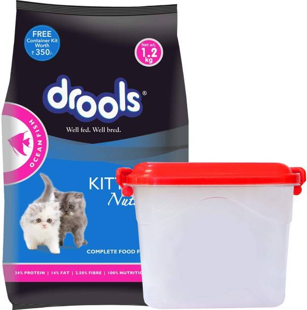 Drools With Container Ocean Fish 1.2 kg Dry Young Cat Food