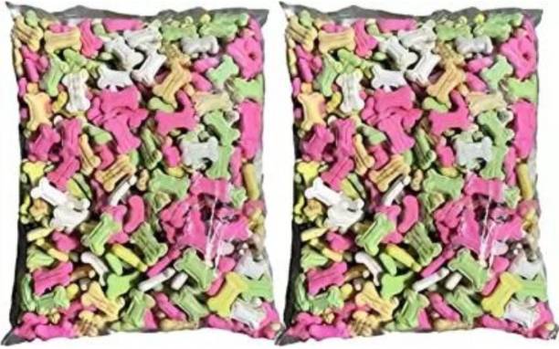 SCAVENGE Scavenge Colour Biscuit Fresh Baked teddy Puppy Fruits Mix Biscuits Chicken 2 kg (2x1 kg) Dry New Born, Senior, Young Dog Food