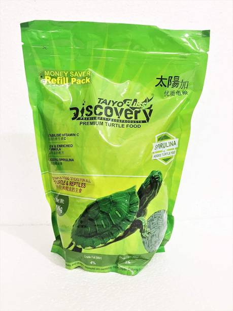 aqualyf pets Premium Turtle Food - Money Saver Refill Pack, 1 kg Sea Food, Shrimp 1 kg Dry Adult, New Born, Young Turtle Food