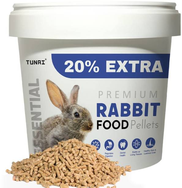 TUNAI Essential Premium Rabbit Food Pallets Spinach 0.5 kg Dry New Born, Adult, Senior, Young Rabbit Food