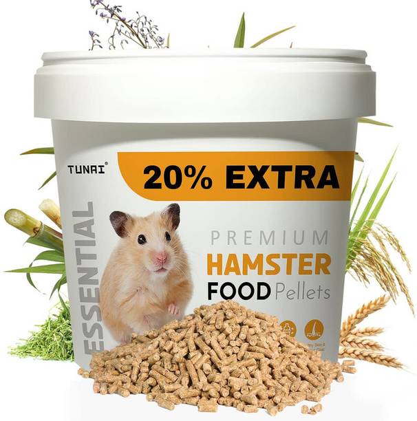 TUNAI Premium Quality Essentials Food Pellets for Hamsters 0.5 kg Dry Adult, New Born, Senior, Young Hamster Food