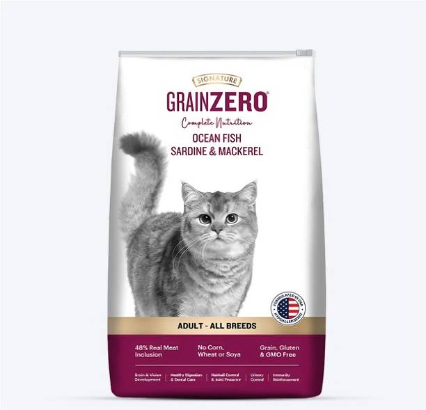 Signature Grain Zero Signature Ocean Fish Sardine & Mackerel Adult Cat Dry Food Mackeral 7 kg Dry Adult Cat Food