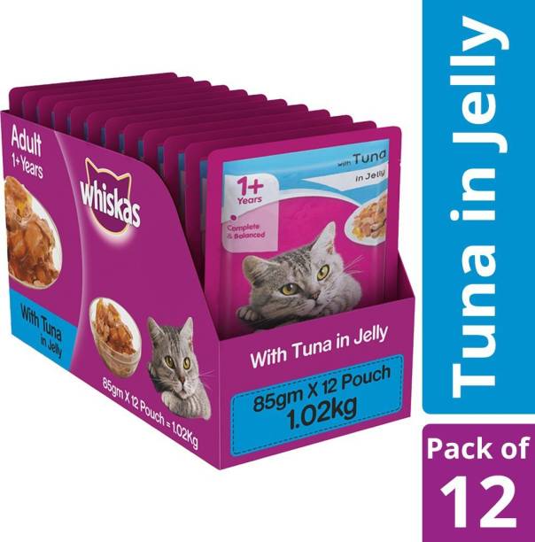 Whiskas (+1 year) Tuna 1.02 kg (12x0.09 kg) Wet Adult Cat Food