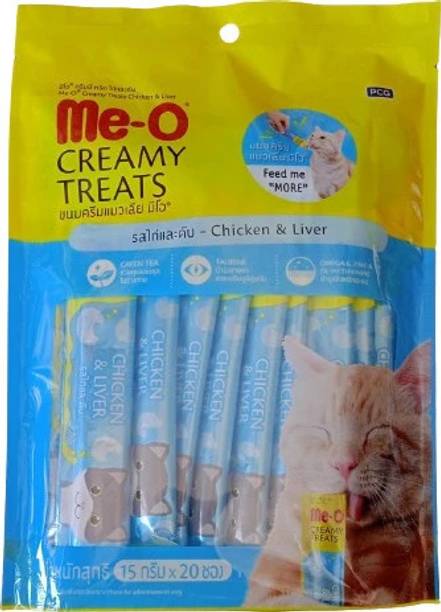 Me-O Me-O All Life Stages Creamy Treat Chicken and Liver (20 Sticks) Chicken, Liver 0.3 kg Wet New Born Cat Food