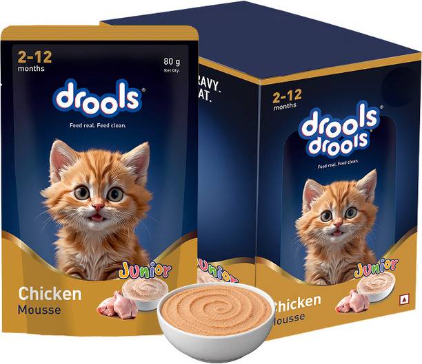 Drools Mousse For Young Cats Kitten Chicken 0.4 kg (5x0.08 kg) Wet Young Cat Foo